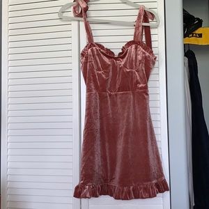 Forever 21 Pink velvet dress